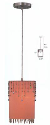 Lite Source Inc Shaggie Pendant Light - Orange ORN